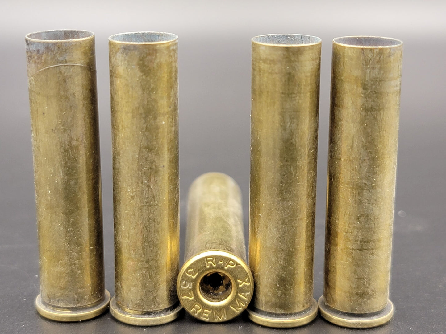357 Rem Max once fired pistol brass. Hand sorted from reputable indoor/military ranges for reloading. Reliable spent casings for precision shooting.