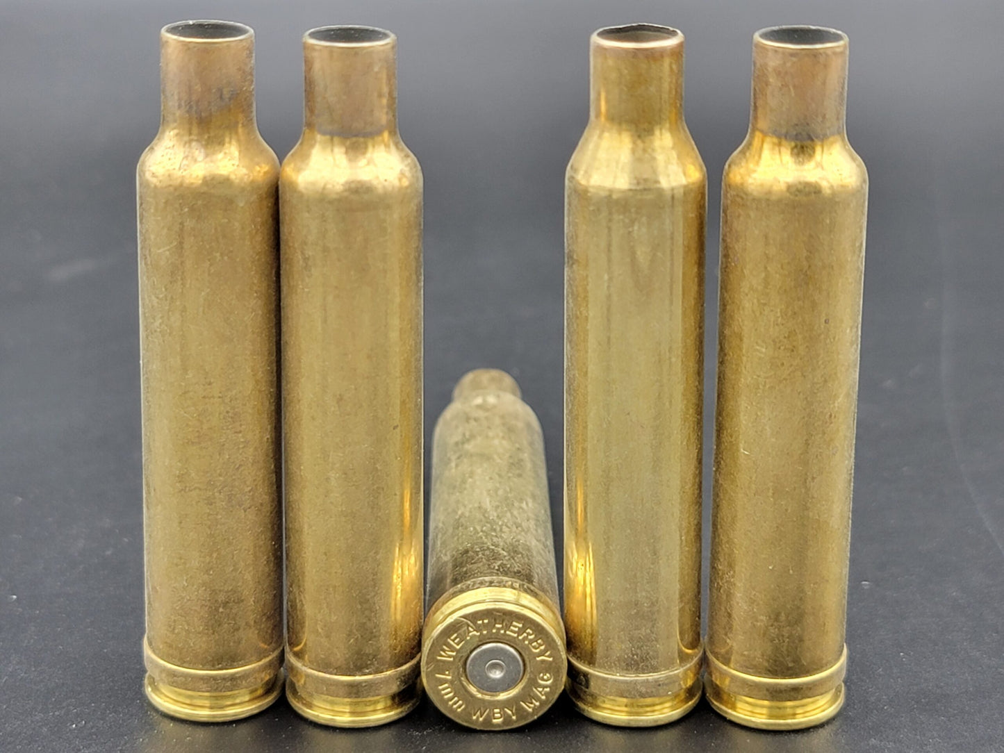 7mm Weatherby once fired rifle brass. Hand sorted from reputable indoor/military ranges for reloading. Reliable spent casings for precision shooting.