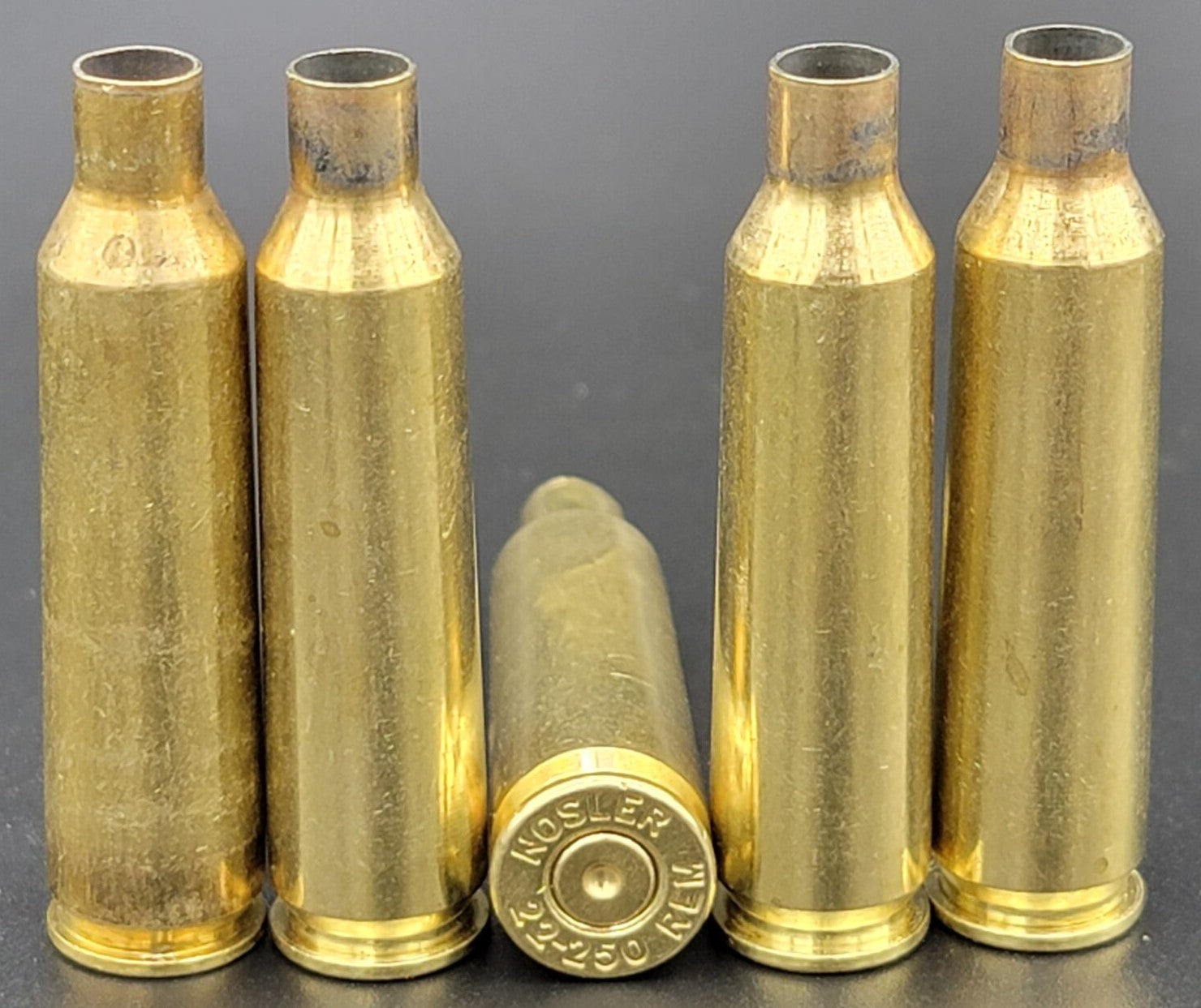 22-250 Rem once fired rifle brass. Hand sorted from reputable indoor/military ranges for reloading. Reliable spent casings for precision shooting.