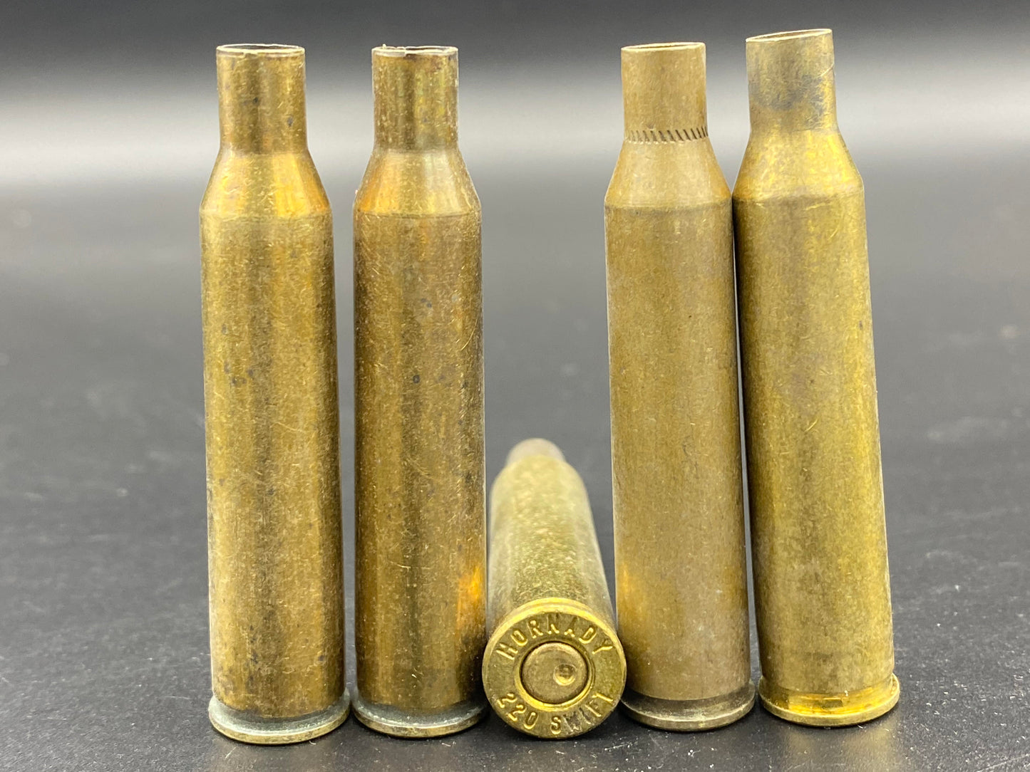 220 Swift once fired rifle brass. Hand sorted from reputable indoor/military ranges for reloading. Reliable spent casings for precision shooting.
