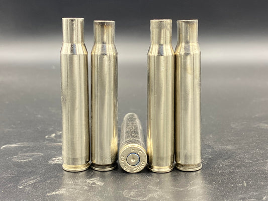30-06 once fired rifle nickel. Hand sorted from reputable indoor/military ranges for reloading. Reliable spent casings for precision shooting.
