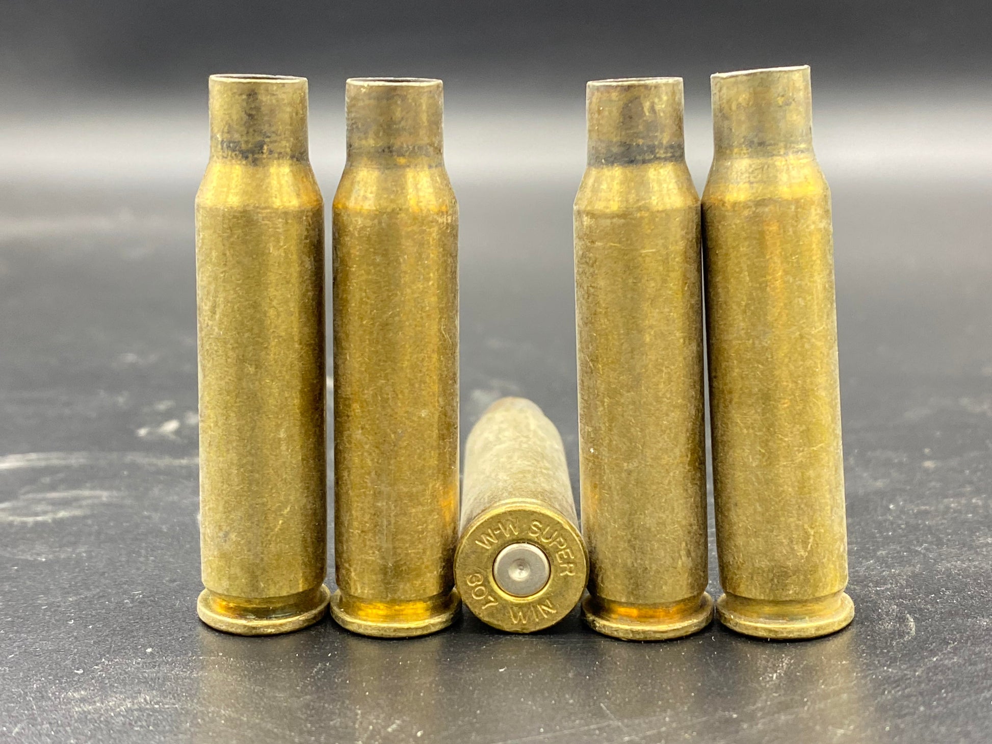 307 Win once fired rifle brass. Hand sorted from reputable indoor/military ranges for reloading. Reliable spent casings for precision shooting.