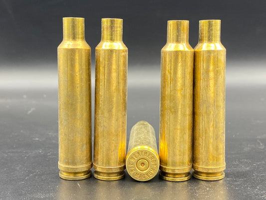 378 Weatherby Mag once fired rifle brass. Hand sorted from reputable indoor/military ranges for reloading. Reliable spent casings for precision shooting.