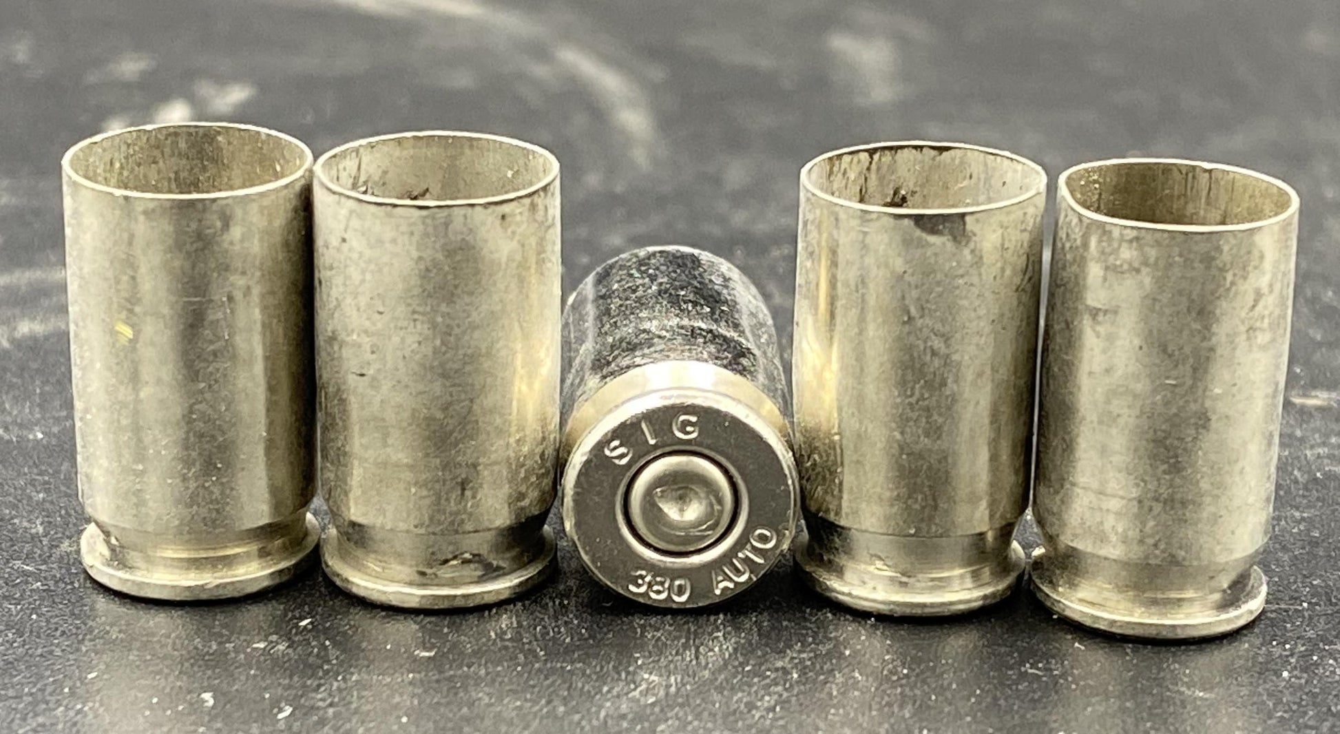 380 Auto once fired pistol nickel. Hand sorted from reputable indoor/military ranges for reloading. Reliable spent casings for precision shooting.