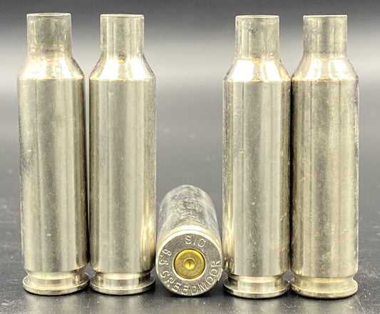 6.5 Creedmoor once fired rifle nickel. Hand sorted from reputable indoor/military ranges for reloading. Reliable spent casings for precision shooting.