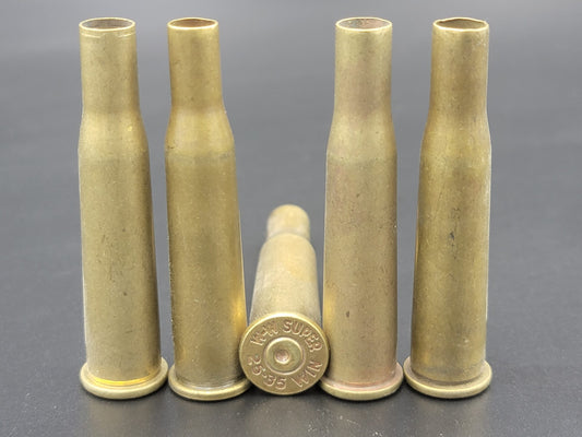 25-35 Win once fired rifle brass. Hand sorted from reputable indoor/military ranges for reloading. Reliable spent casings for precision shooting.