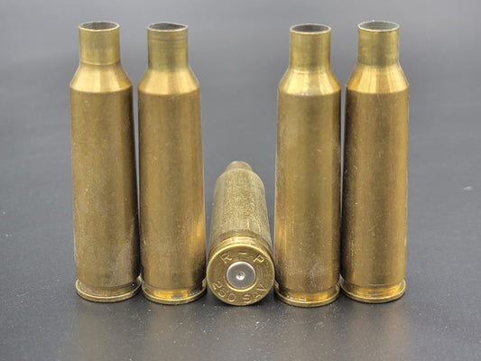 250 Savage once fired rifle brass. Hand sorted from reputable indoor/military ranges for reloading. Reliable spent casings for precision shooting.