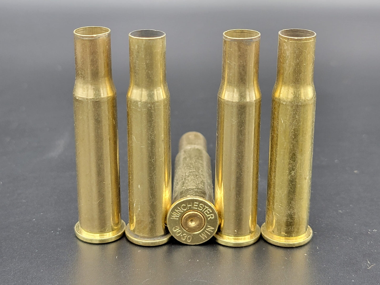 30-30 once fired rifle brass. Hand sorted from reputable indoor/military ranges for reloading. Reliable spent casings for precision shooting.