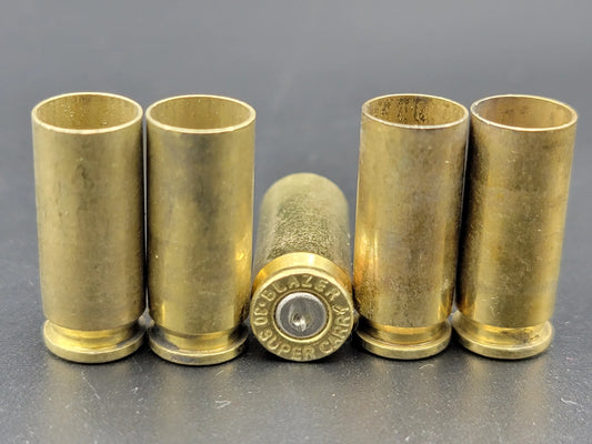 30 Super Carry once fired pistol brass. Hand sorted from reputable indoor/military ranges for reloading. Reliable spent casings for precision shooting.