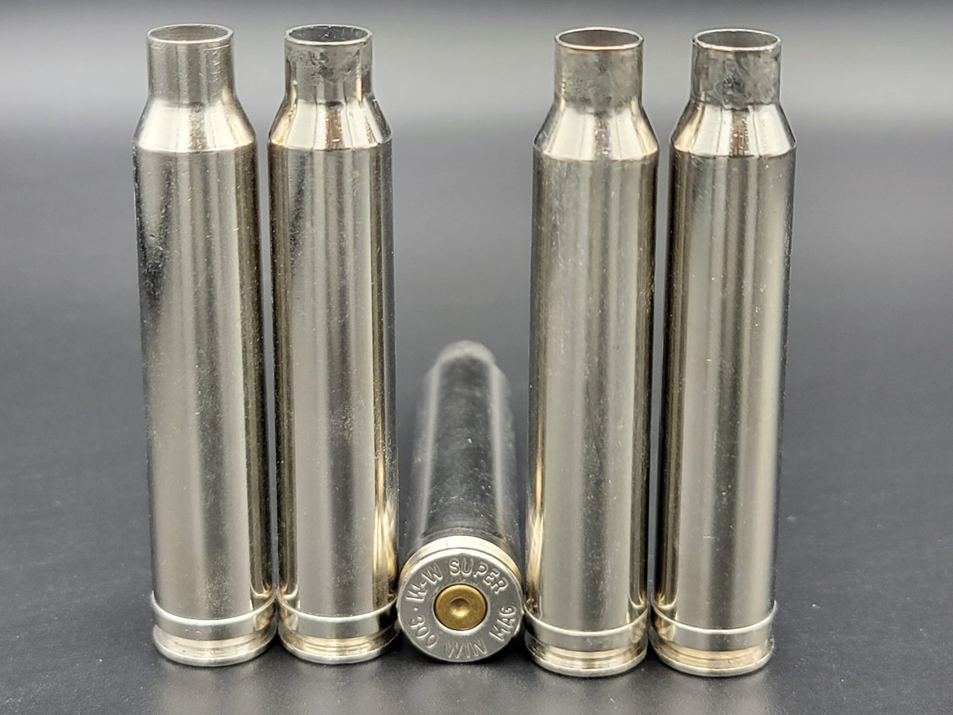 300 Win Mag once fired rifle nickel. Hand sorted from reputable indoor/military ranges for reloading. Reliable spent casings for precision shooting.