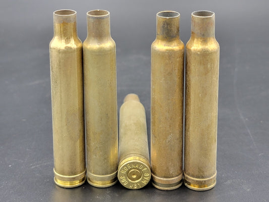 300 Weatherby Mag once fired rifle brass. Hand sorted from reputable indoor/military ranges for reloading. Reliable spent casings for precision shooting.