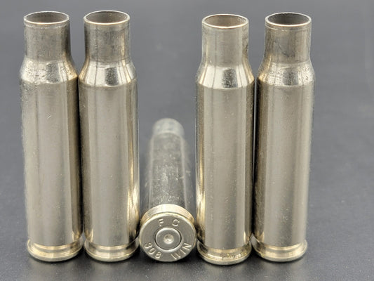 308 once fired rifle nickel. Hand sorted from reputable indoor/military ranges for reloading. Reliable spent casings for precision shooting.