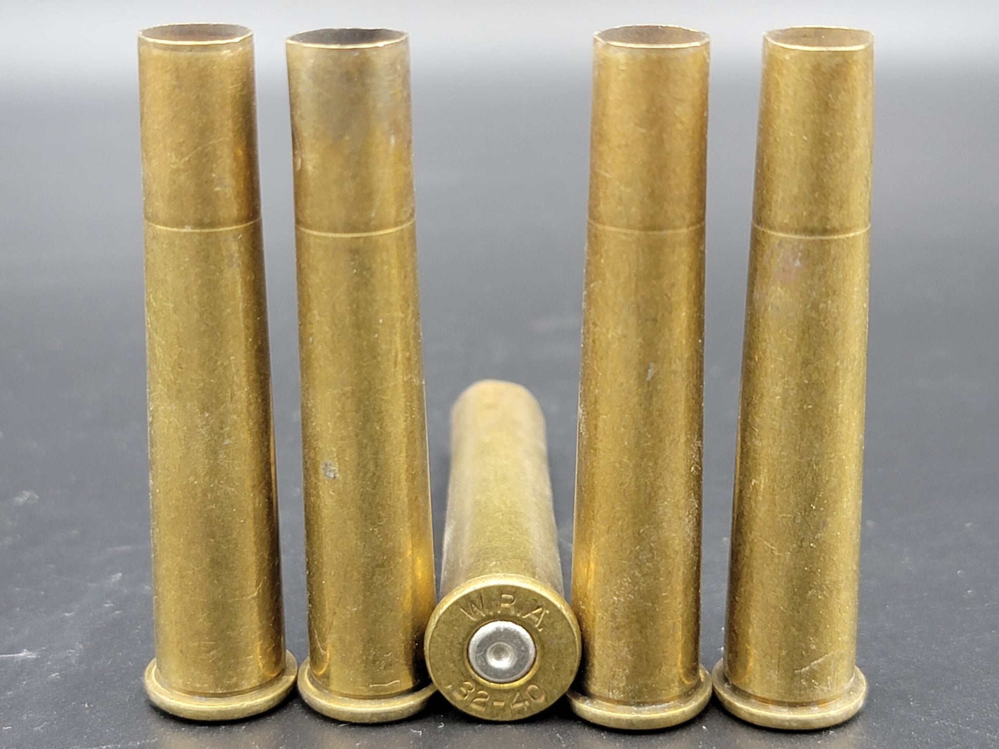 32-40 once fired rifle brass. Hand sorted from reputable indoor/military ranges for reloading. Reliable spent casings for precision shooting.