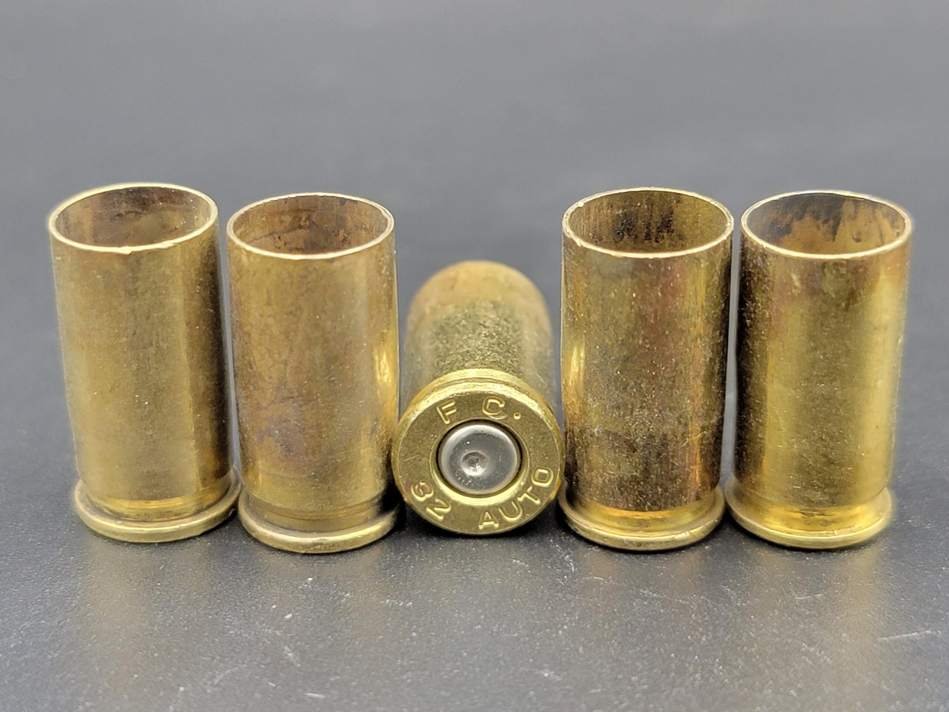 32 Auto once fired pistol brass. Hand sorted from reputable indoor/military ranges for reloading. Reliable spent casings for precision shooting.