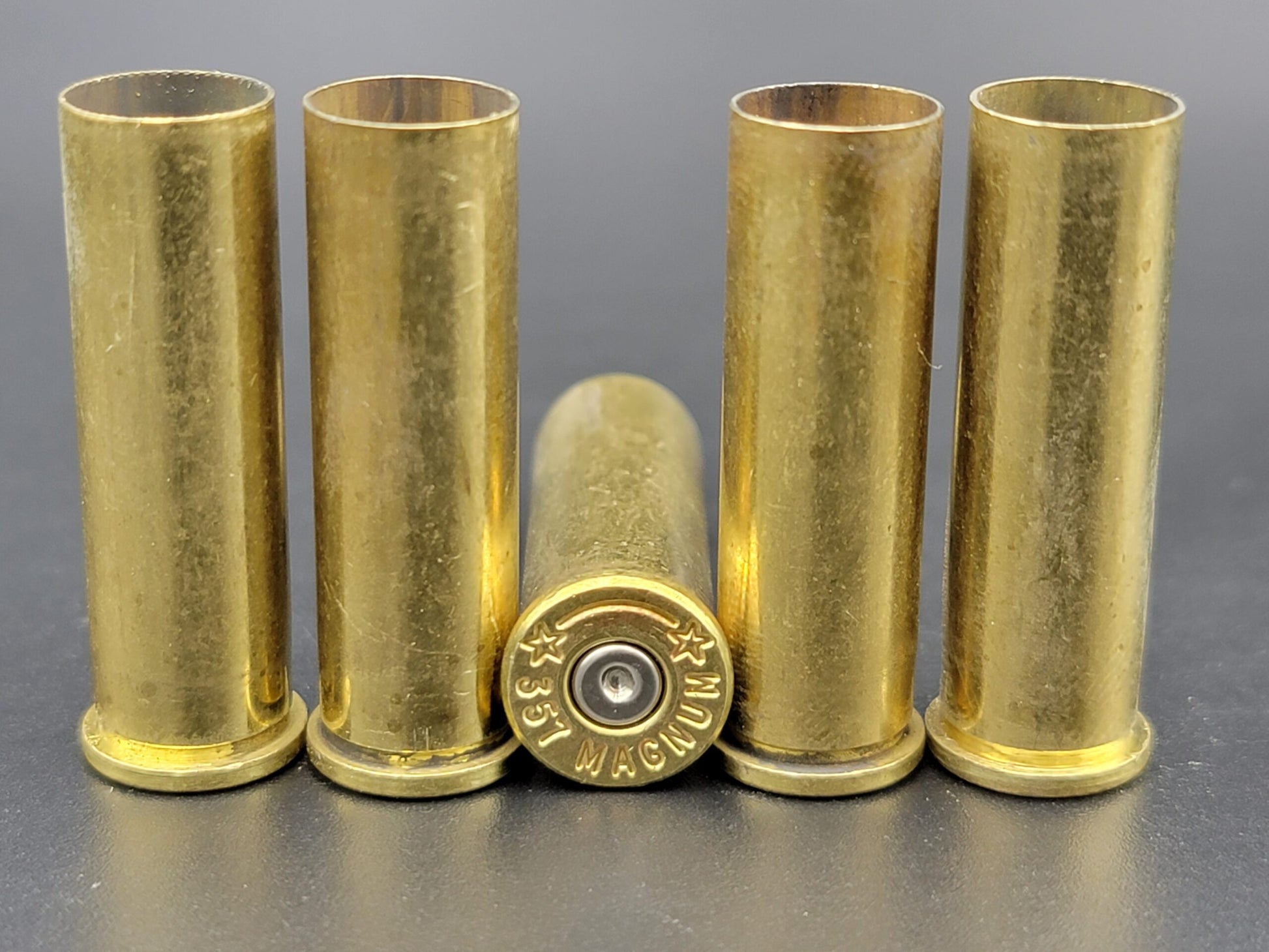 357 Mag once fired pistol brass. Hand sorted from reputable indoor/military ranges for reloading. Reliable spent casings for precision shooting.