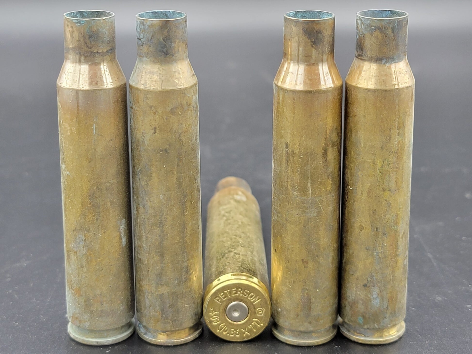 408 Peterson once fired rifle brass. Hand sorted from reputable indoor/military ranges for reloading. Reliable spent casings for precision shooting.