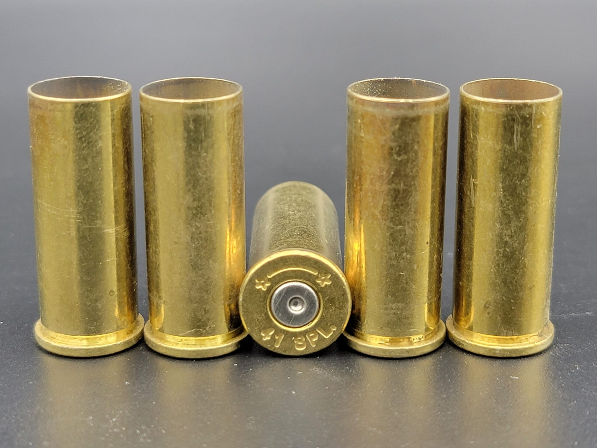 41 Special once fired pistol brass. Hand sorted from reputable indoor/military ranges for reloading. Reliable spent casings for precision shooting.