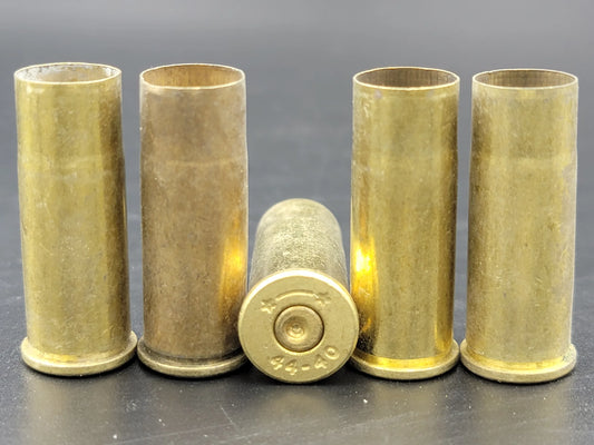 44-40 Win once fired pistol brass. Hand sorted from reputable indoor/military ranges for reloading. Reliable spent casings for precision shooting.