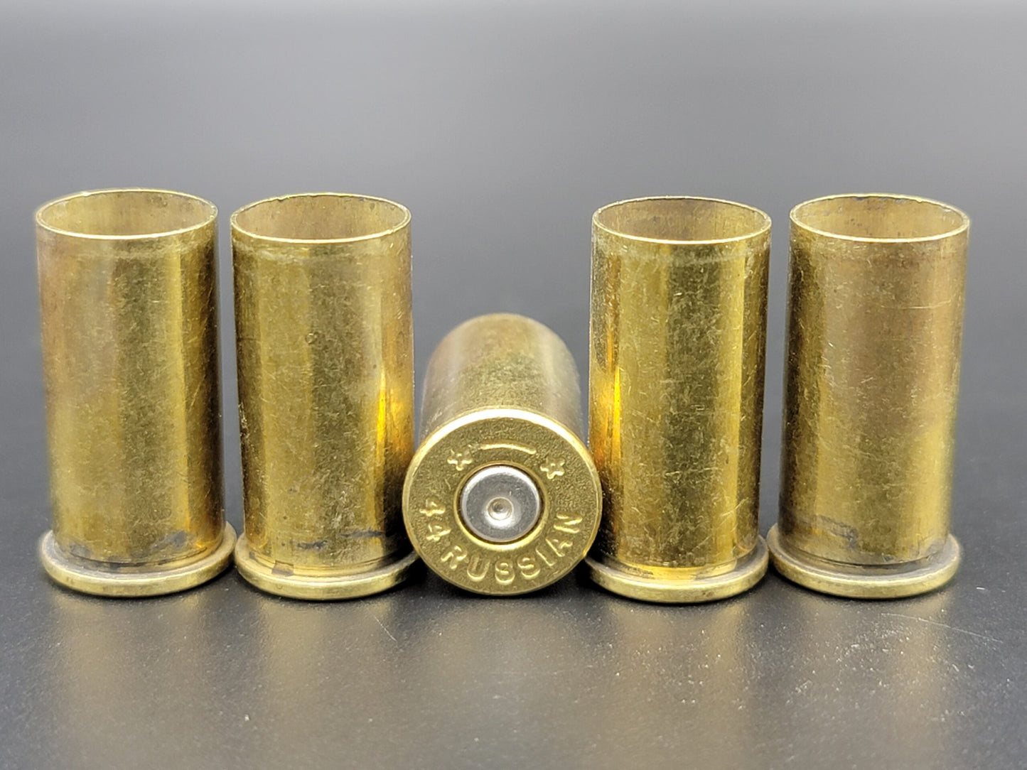 44 Russian once fired pistol brass. Hand sorted from reputable indoor/military ranges for reloading. Reliable spent casings for precision shooting.