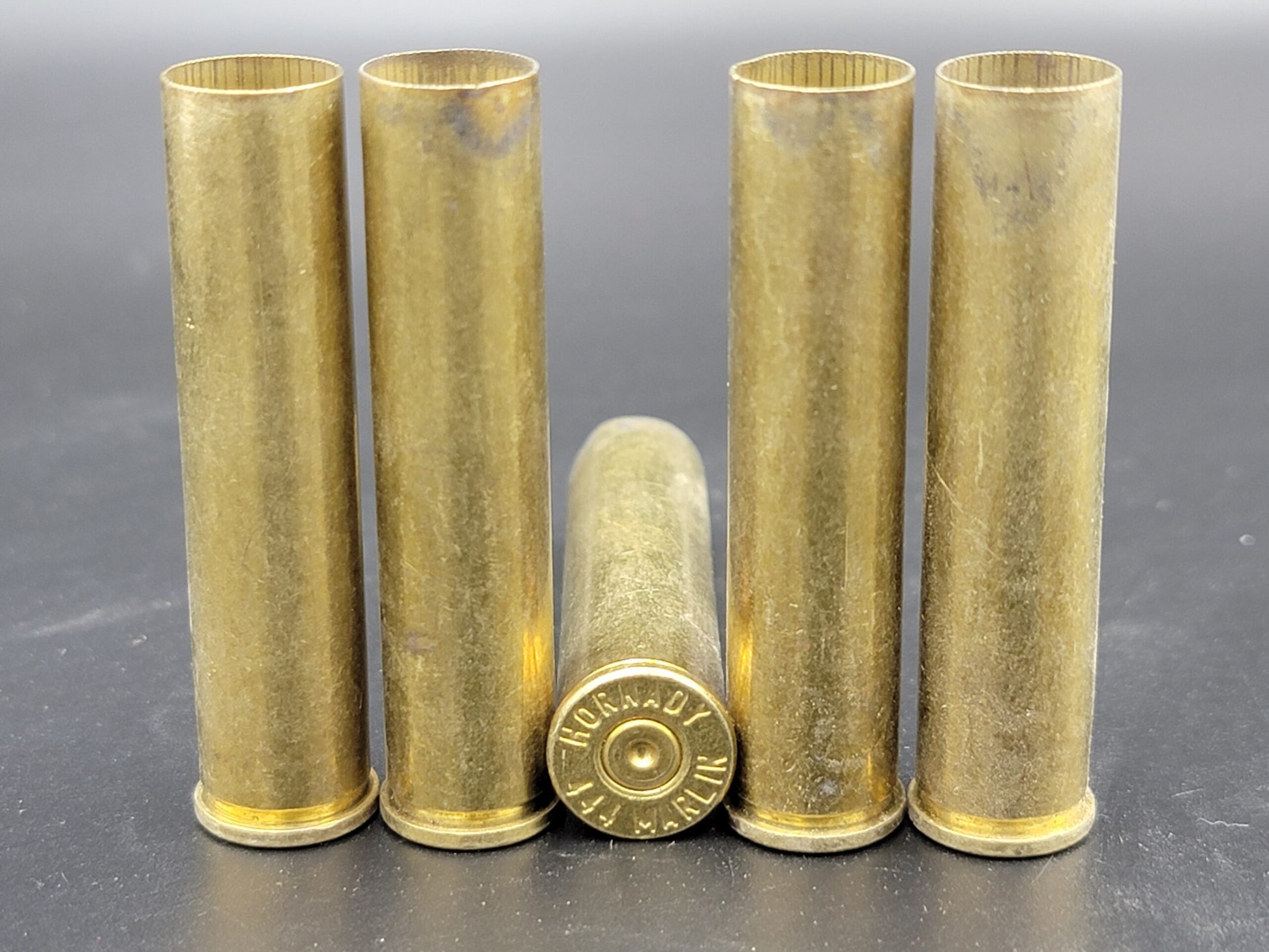 444 Marlin once fired rifle brass. Hand sorted from reputable indoor/military ranges for reloading. Reliable spent casings for precision shooting.