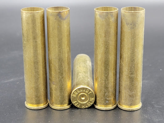 444 Marlin once fired rifle brass. Hand sorted from reputable indoor/military ranges for reloading. Reliable spent casings for precision shooting.