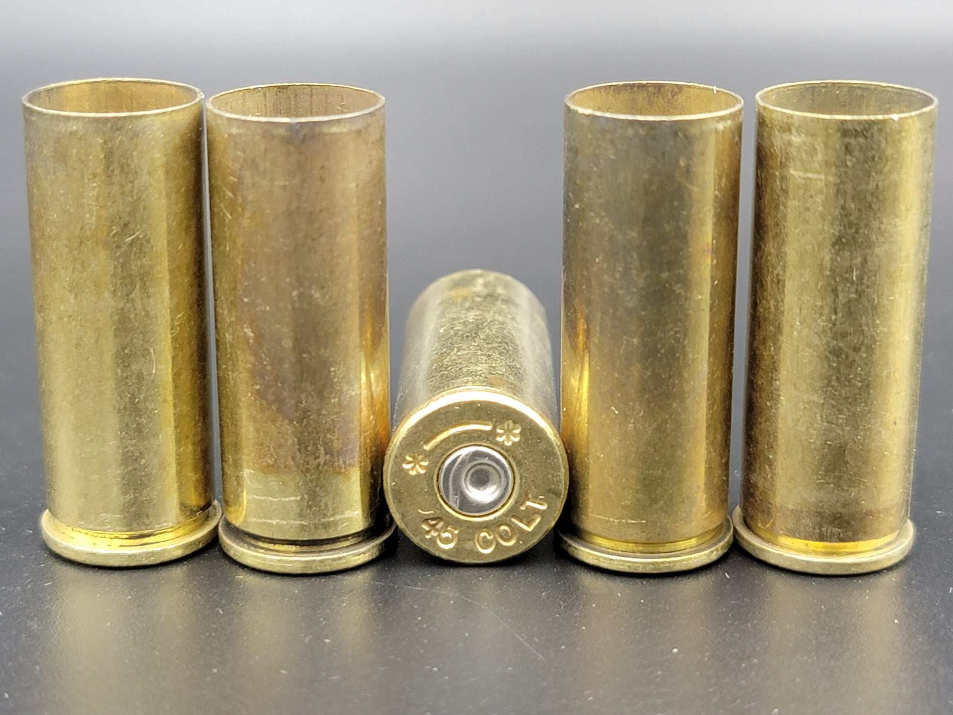 45 Colt once fired pistol brass. Hand sorted from reputable indoor/military ranges for reloading. Reliable spent casings for precision shooting.