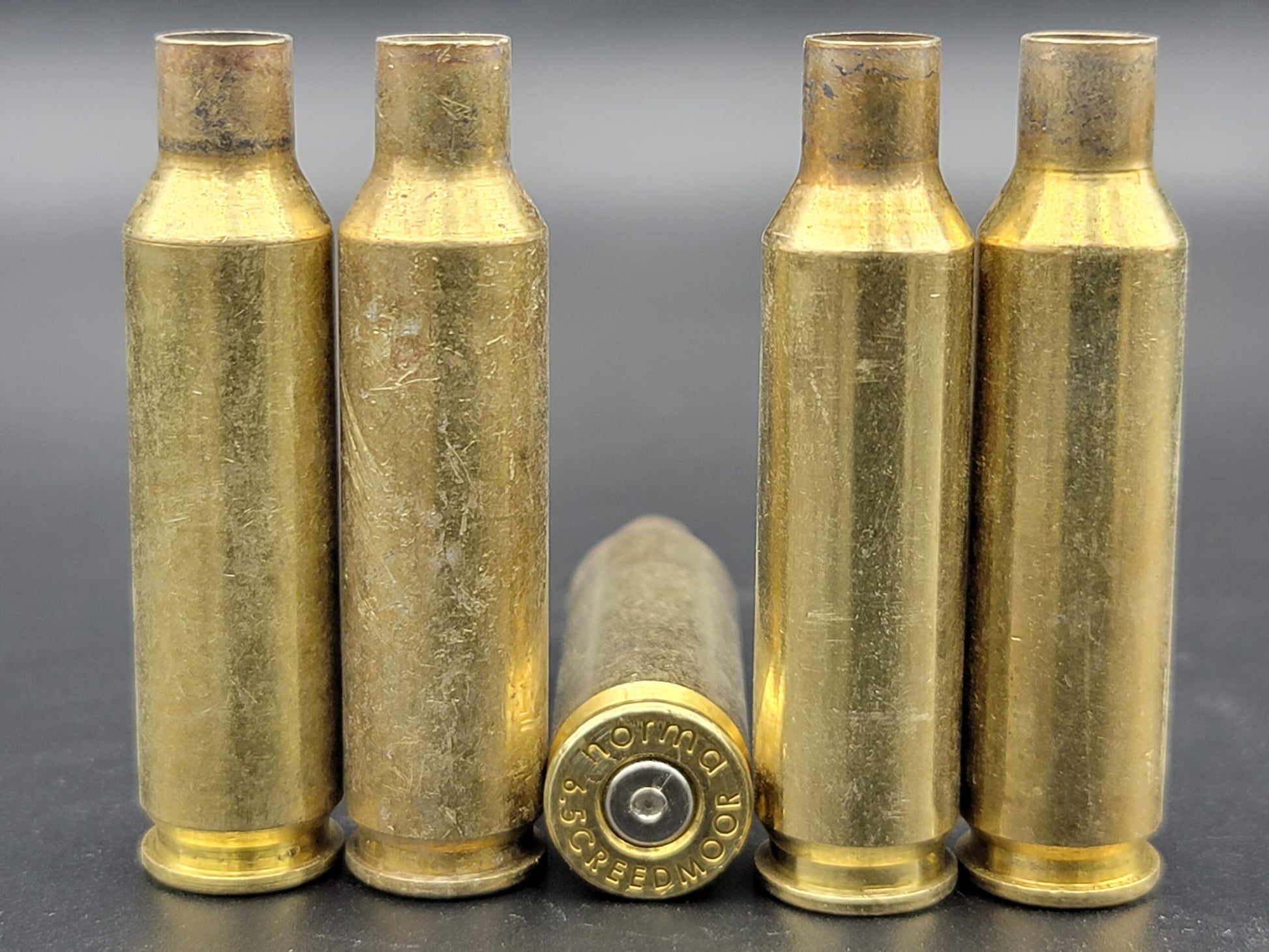 6.5 Creedmoor once fired rifle brass. Hand sorted from reputable indoor/military ranges for reloading. Reliable spent casings for precision shooting.