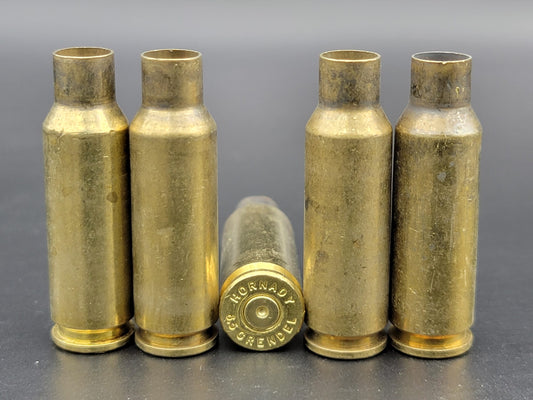 6.5 Grendel once fired rifle brass. Hand sorted from reputable indoor/military ranges for reloading. Reliable spent casings for precision shooting.