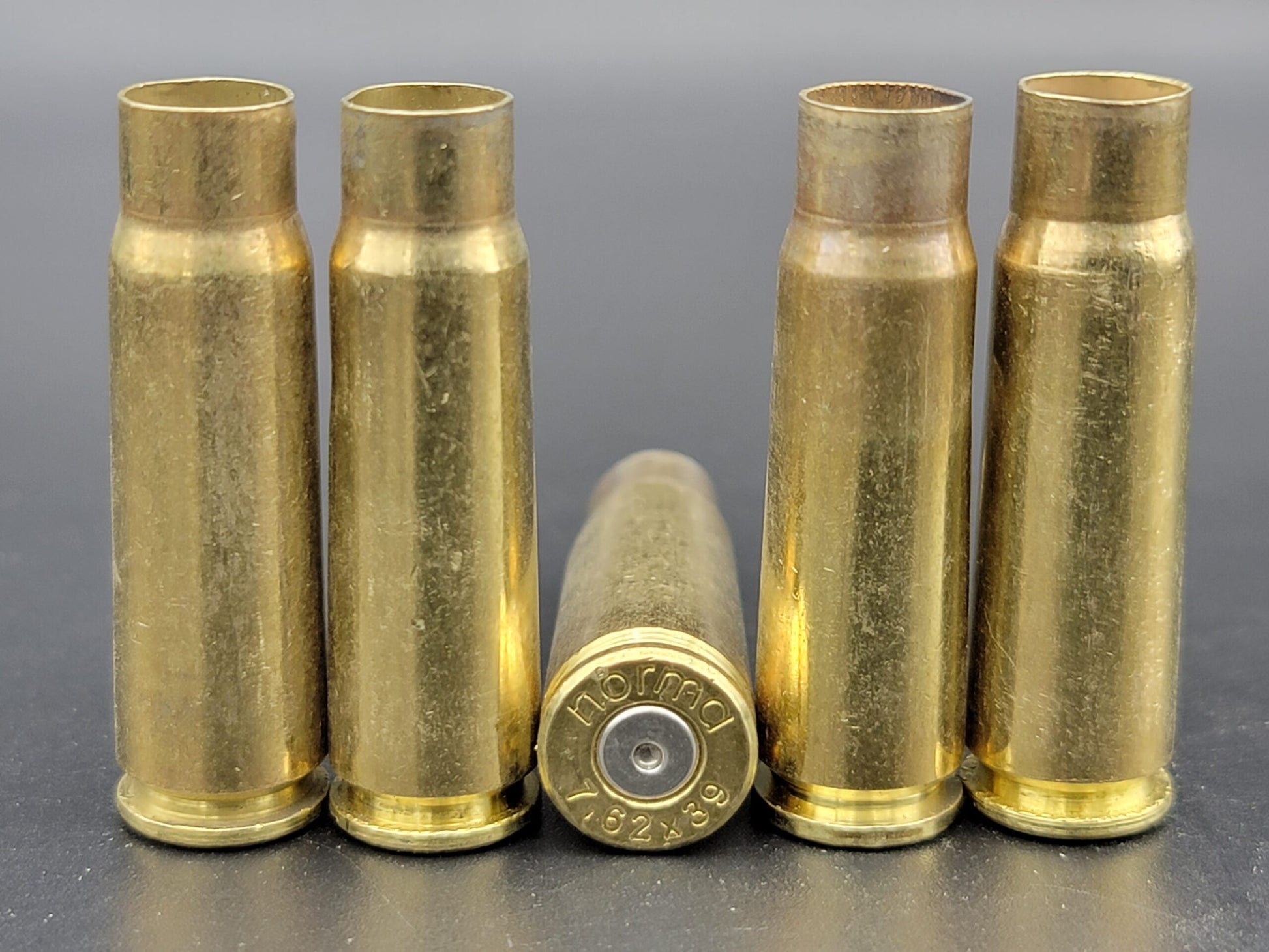 7.62x39 once fired rifle brass. Hand sorted from reputable indoor/military ranges for reloading. Reliable spent casings for precision shooting.