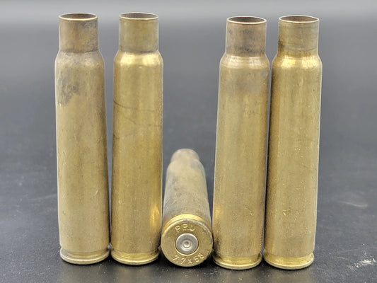 7.7x58 once fired rifle brass. Hand sorted from reputable indoor/military ranges for reloading. Reliable spent casings for precision shooting.