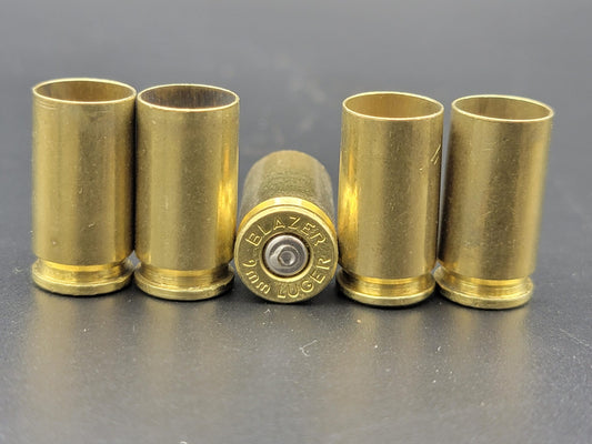 9mm Cleaned Pistol Brass | 500+ Casings